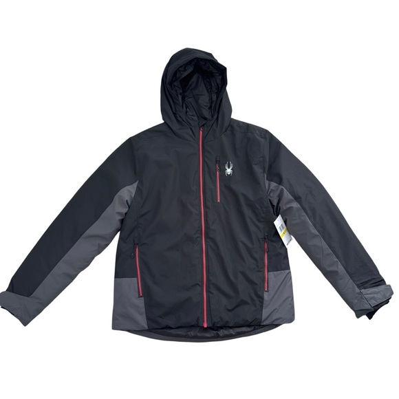 Men’s SPYDER gray, black and red City-to-Slope Ski Jacket medium - Picture 1 of 12
